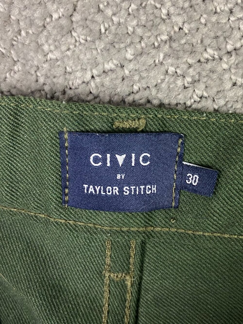 Civic by Taylor Stitch Shorts Men's 30 Green 8" Inseam - Picture 5 of 11